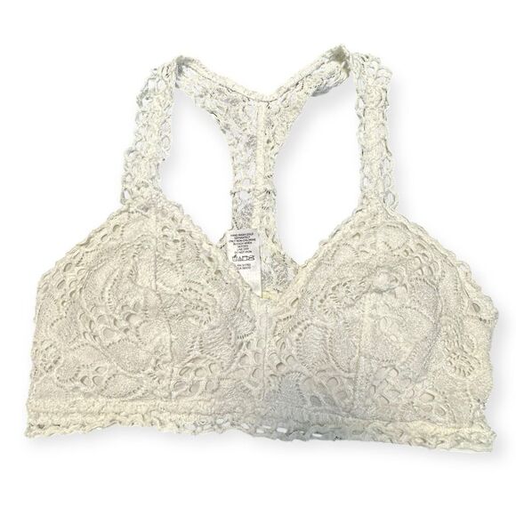 MAURICES White Eyelet Lace Racerback Bralette Size XS - Picture 2 of 5